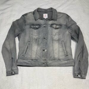 LuLaRoe‎ Charcoal Cropped Jean Jacket Women’s Large
